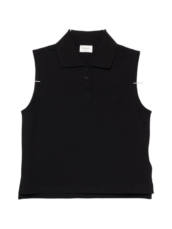 Saint Laurent Cotton sleeveless polo shirt
