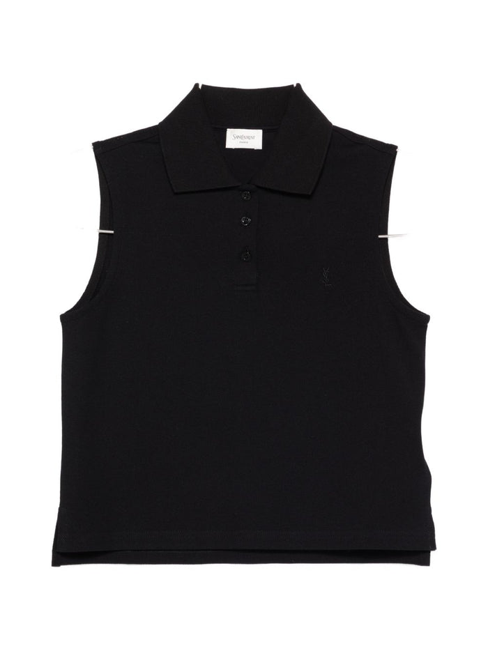 Saint Laurent Top Black Cotton