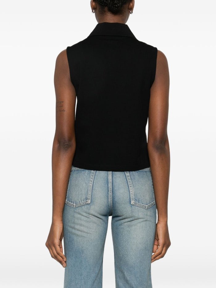 Saint Laurent Top Black Cotton