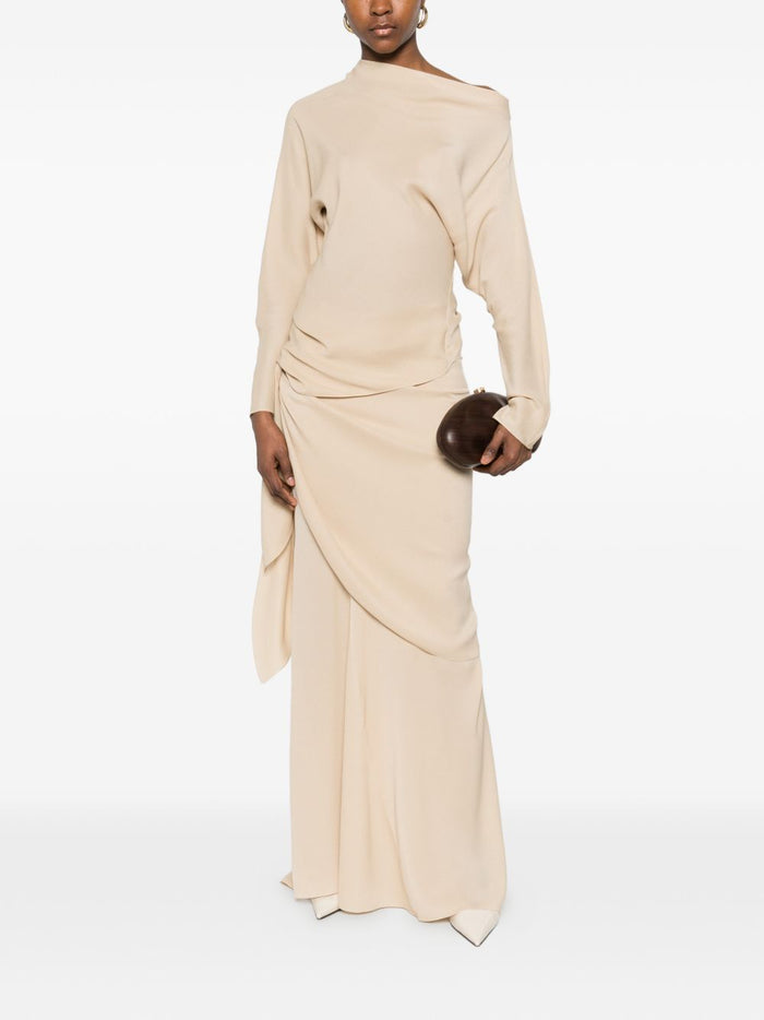 Cortana Top Beige Silk