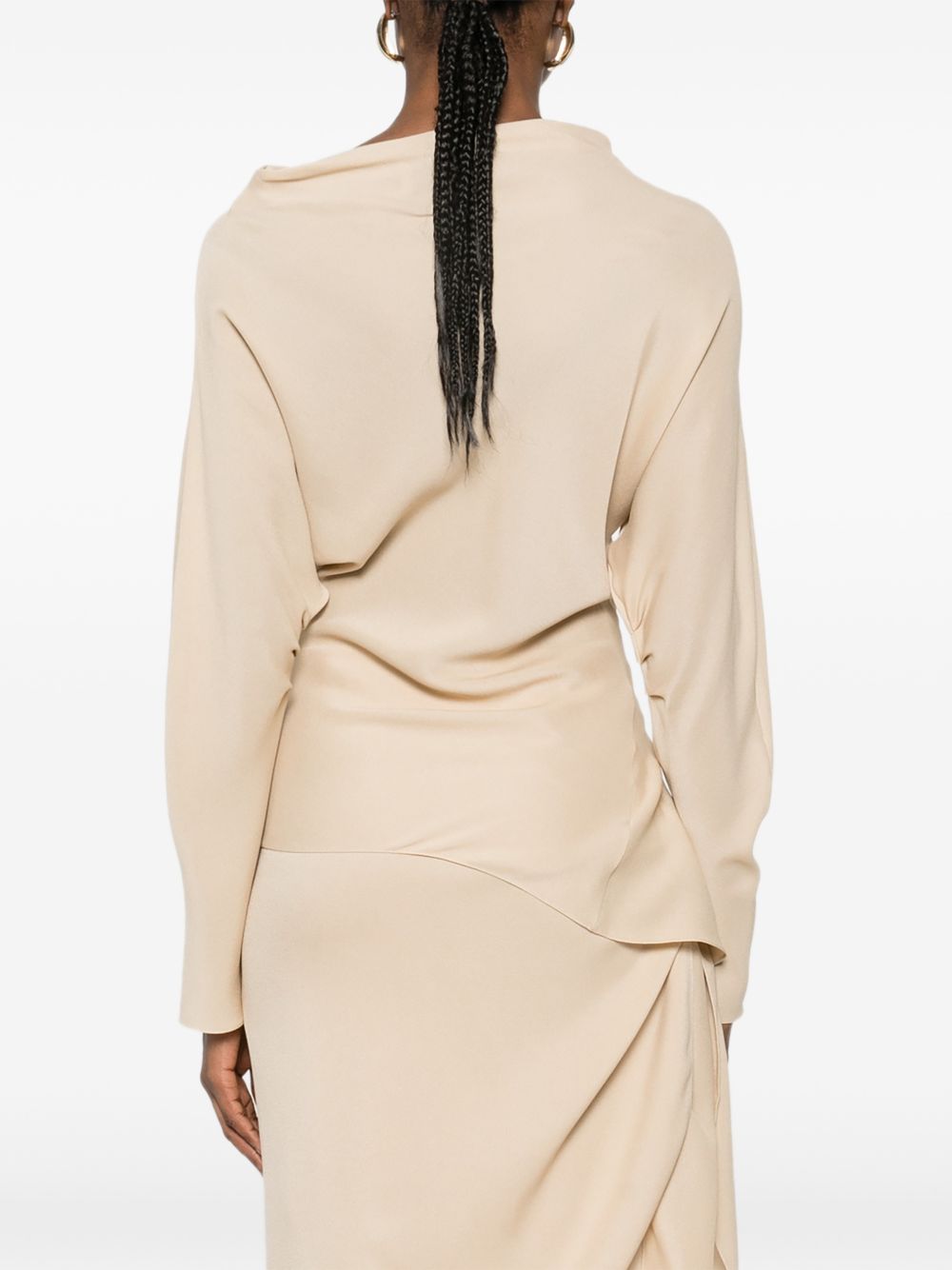 Cortana Top Beige Silk