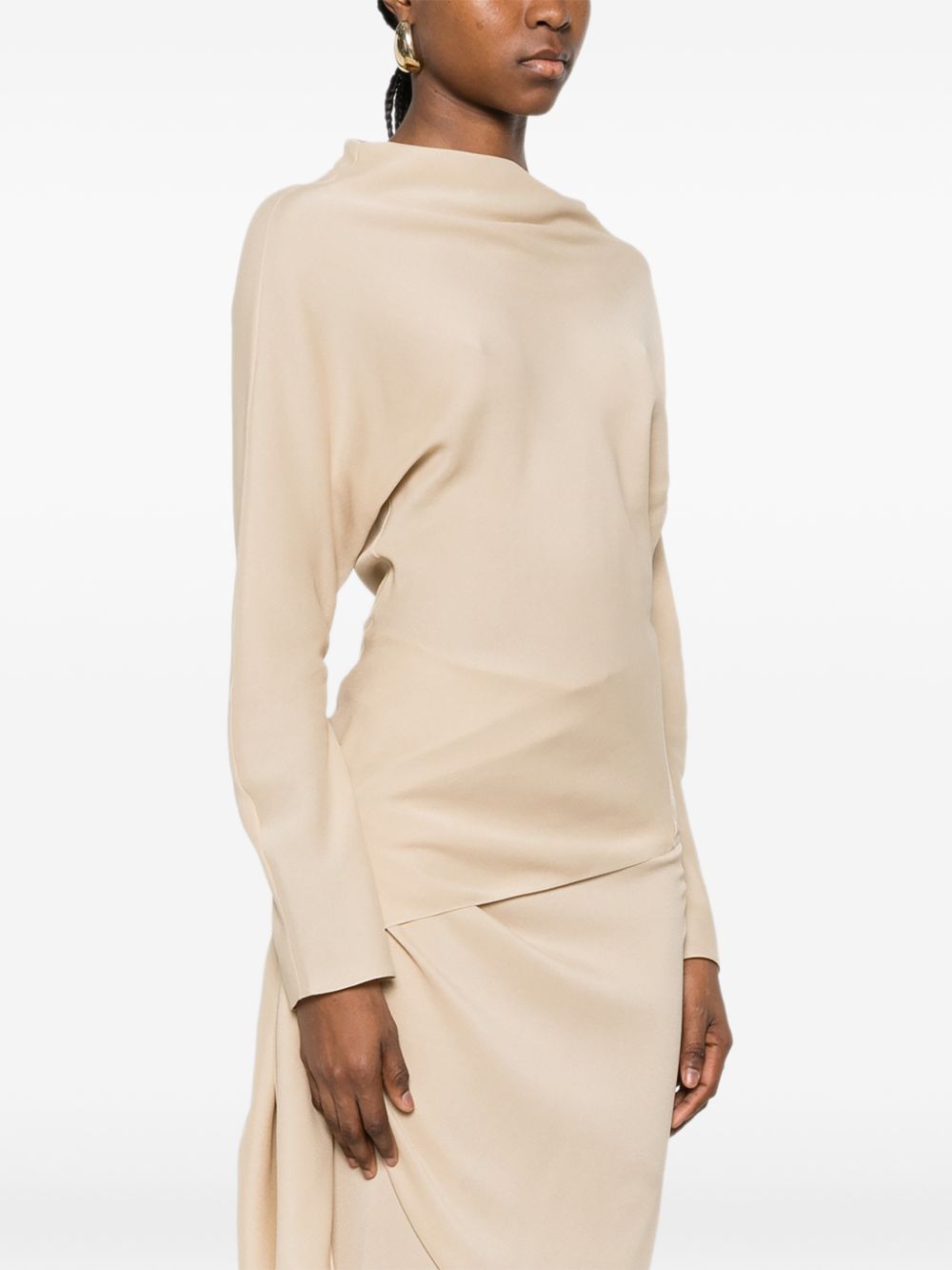 Cortana Top Beige Silk