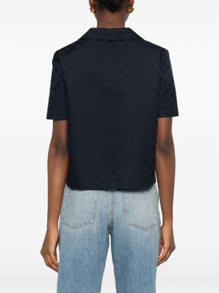 Gucci T-shirts and Polos Blue Polyester Mix