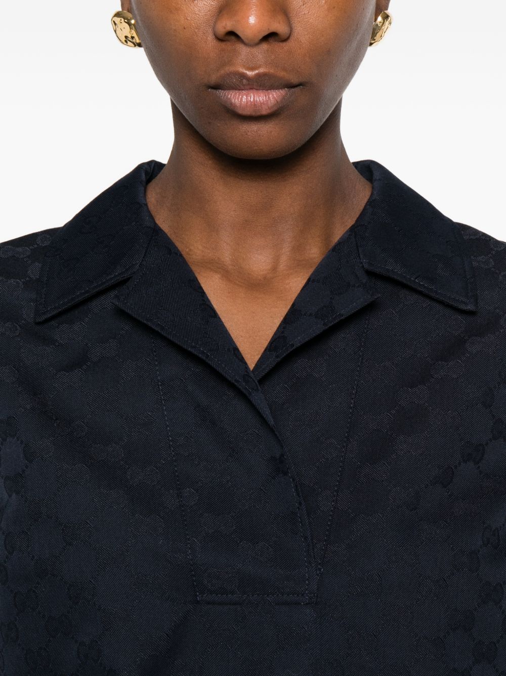 Gucci T-shirts and Polos Blue Polyester Mix