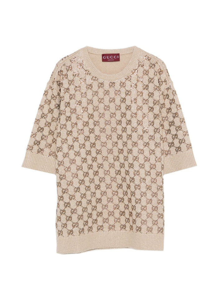 Gucci Sweaters Beige Wool Mix