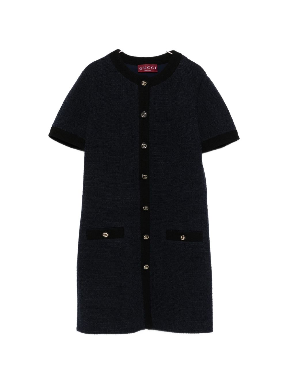 Gucci Dresses Blue Wool Mix
