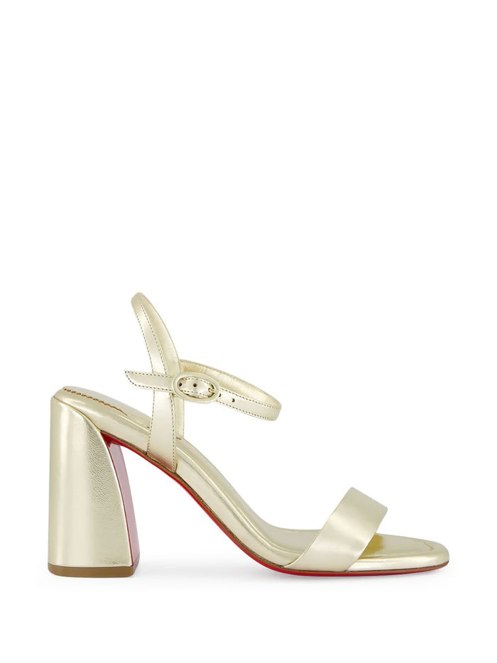 Christian Louboutin Sandals Grey Calf Leather