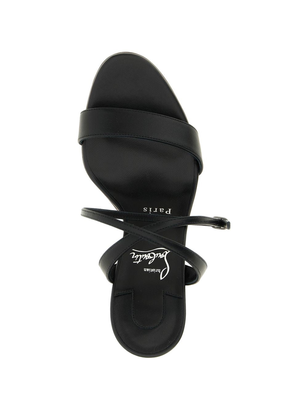 Christian Louboutin Sandals Black Rubber Calf Leather
