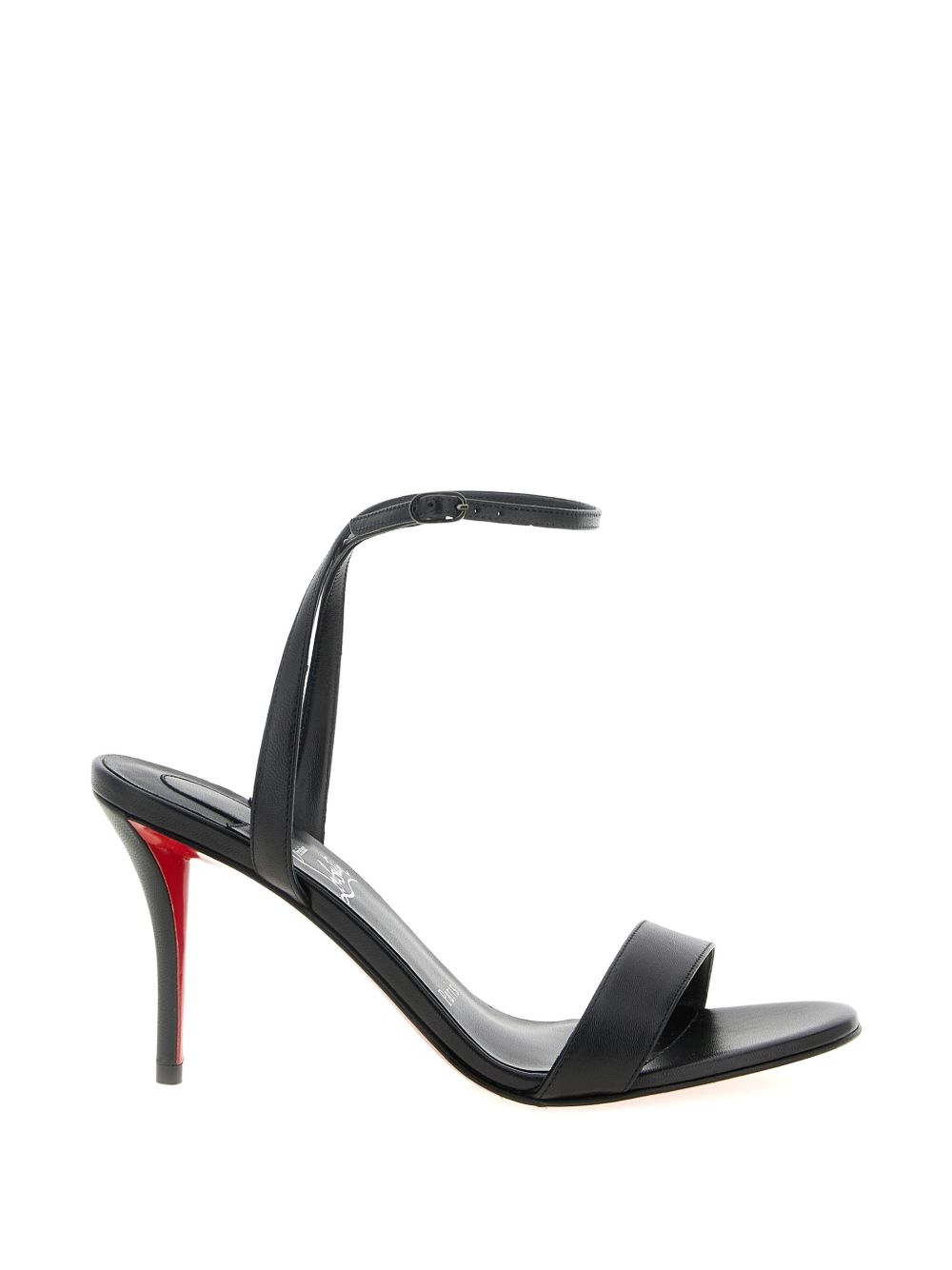 Christian Louboutin Sandals Black Rubber Calf Leather