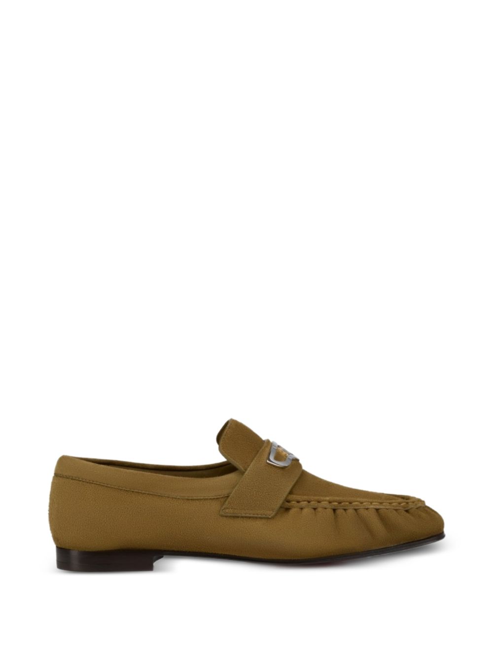 Christian Louboutin Flat shoes Brown Calf Suede