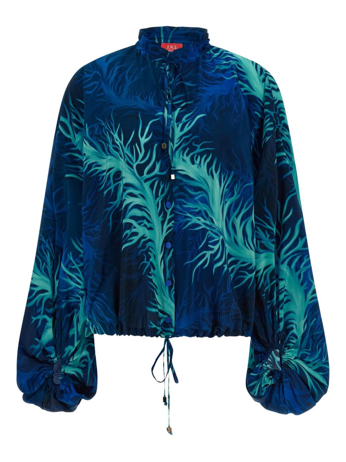 F.R.S . Shirts Blue Silk