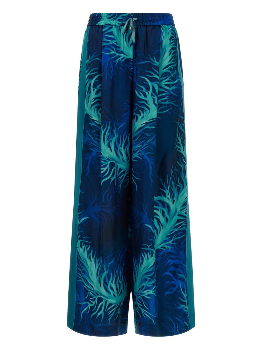 F.R.S . Printed silk trousers