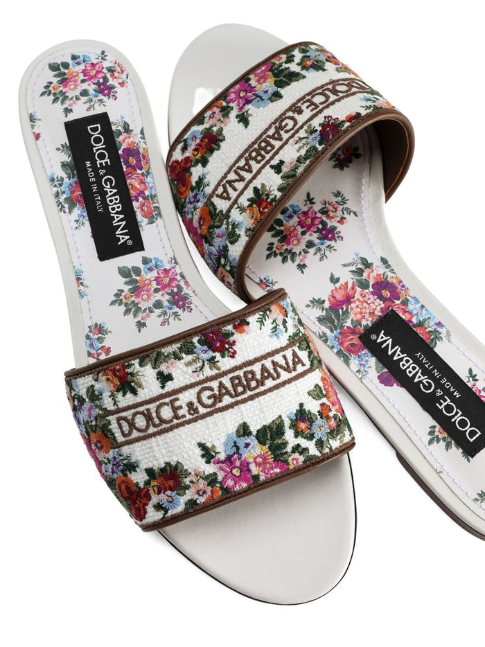 Dolce & Gabbana Sandals Pink Calf Laether