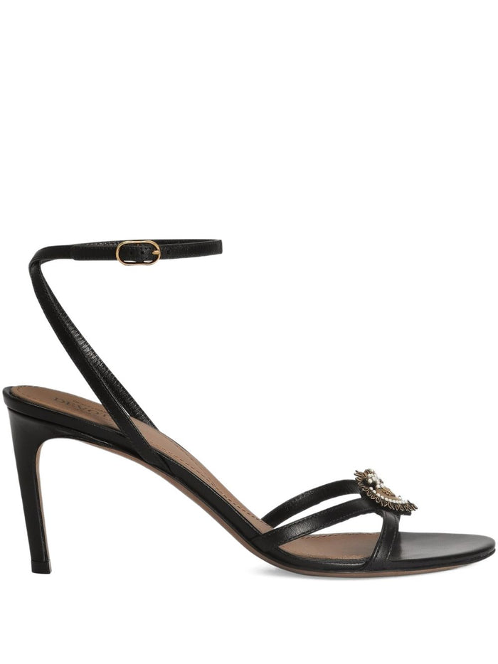 Dolce & Gabbana Sandals Black Calf Laether