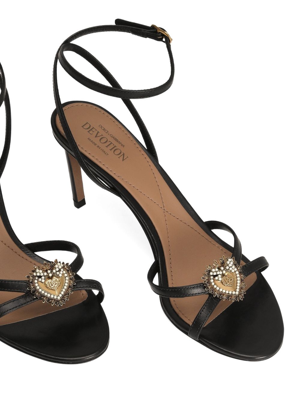 Dolce & Gabbana Sandals Black Calf Laether