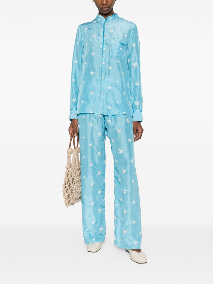 Forte Shirts Clear Blue Silk