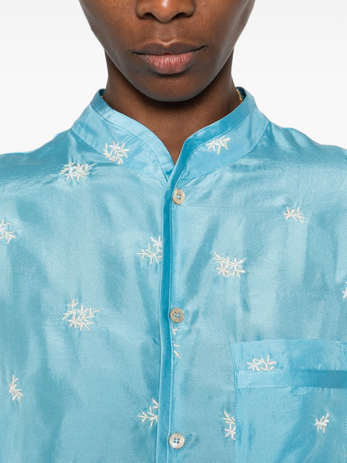 Forte Shirts Clear Blue Silk