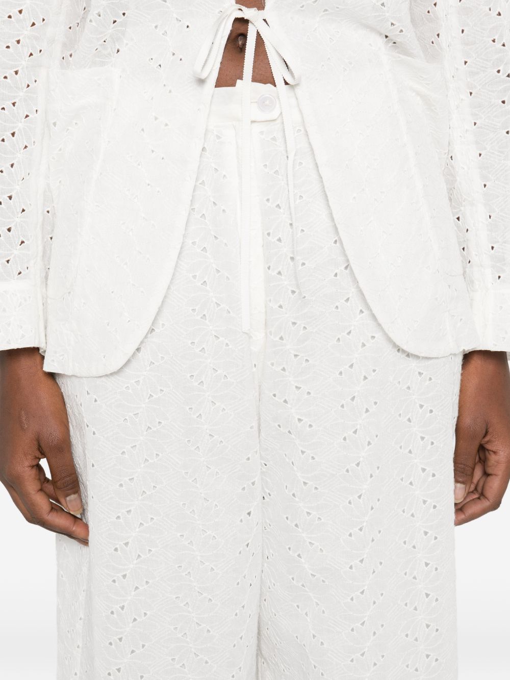 Forte Trousers White Cotton