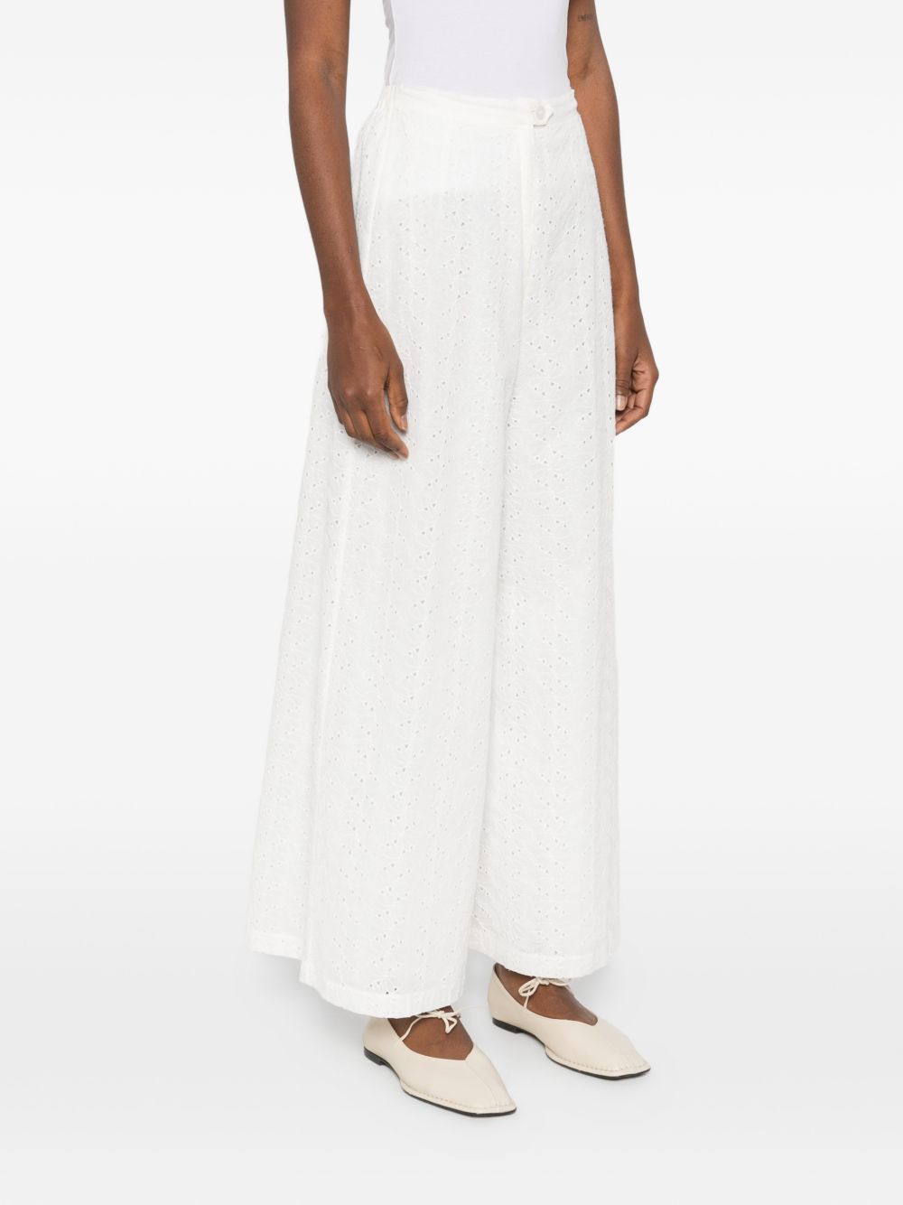 Forte Trousers White Cotton