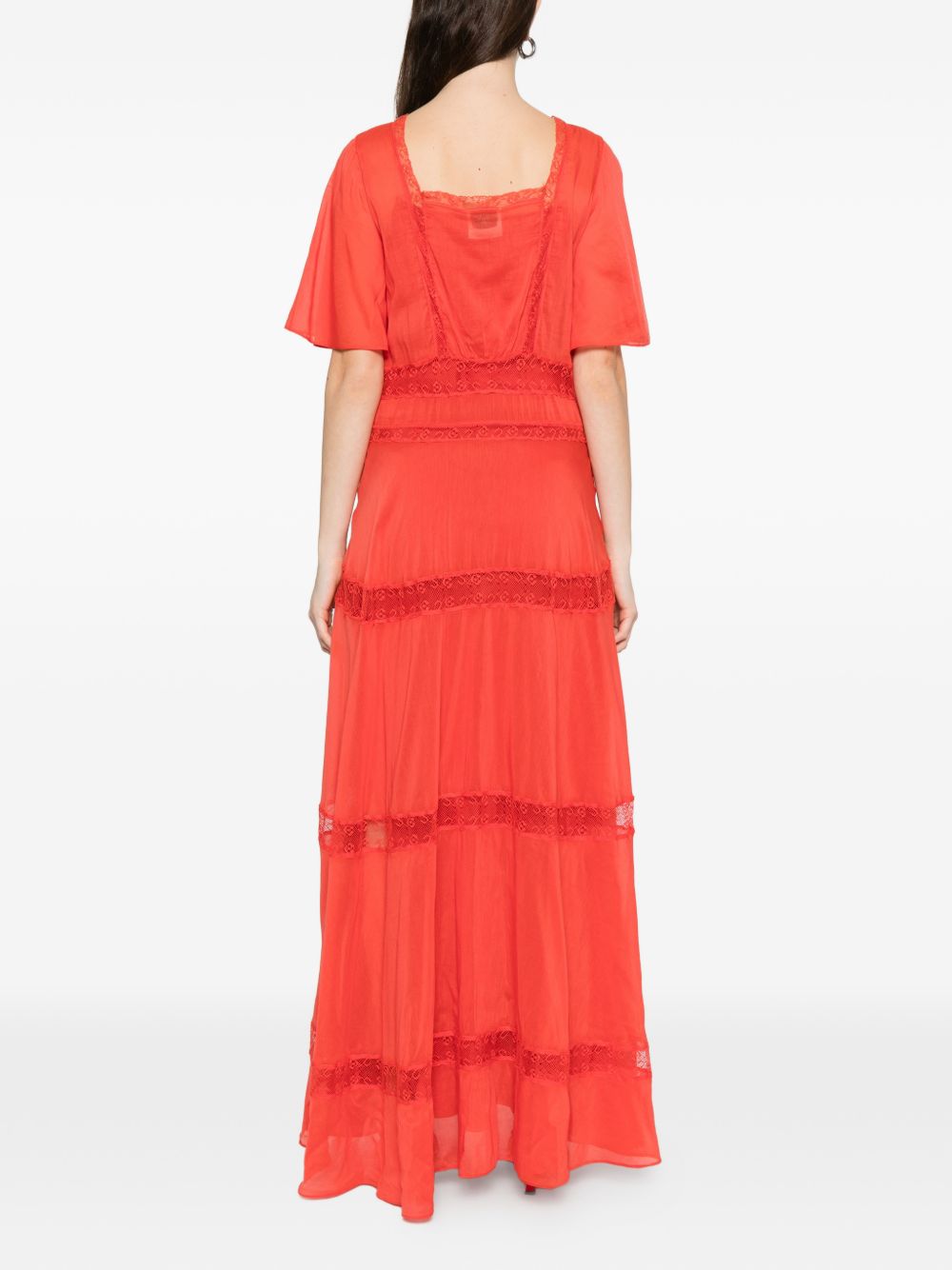 Forte Dresses Red Cotton Silk