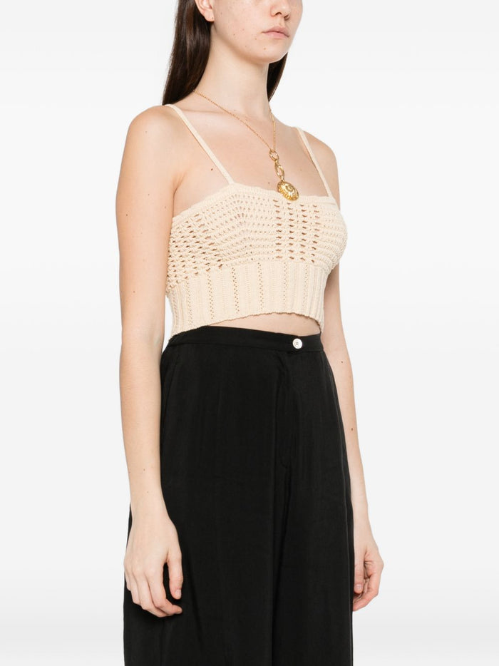 Forte Top Beige 98 % Cotton Elastane