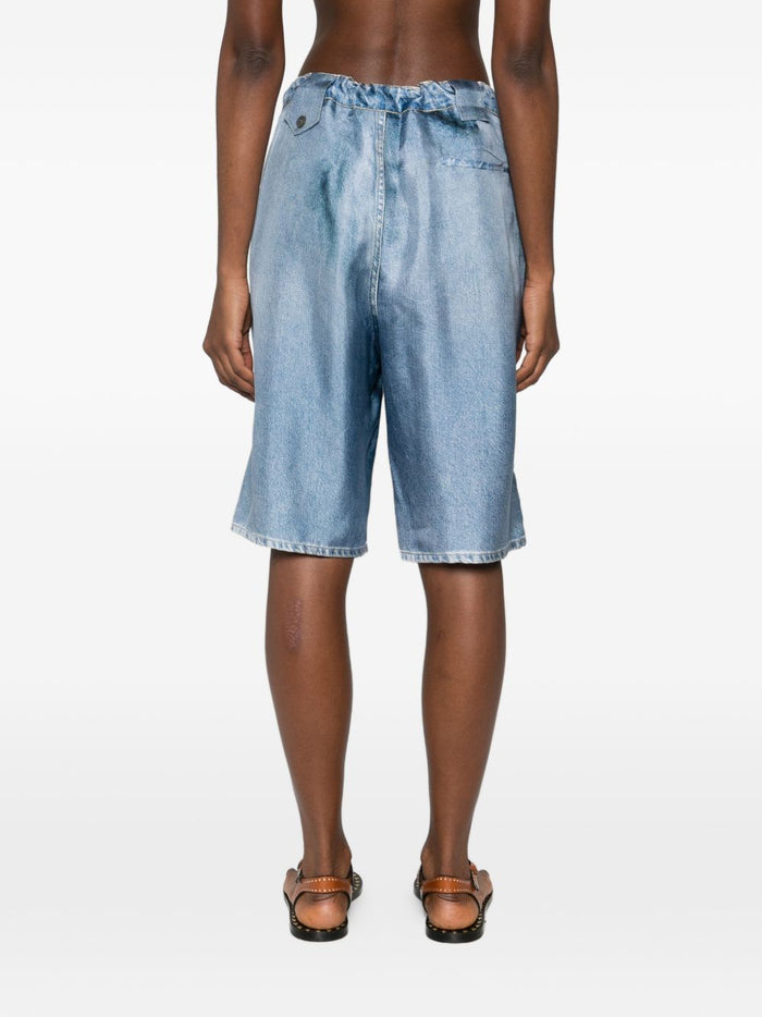 Pierre Louis Mascia Shorts Clear Blue Silk