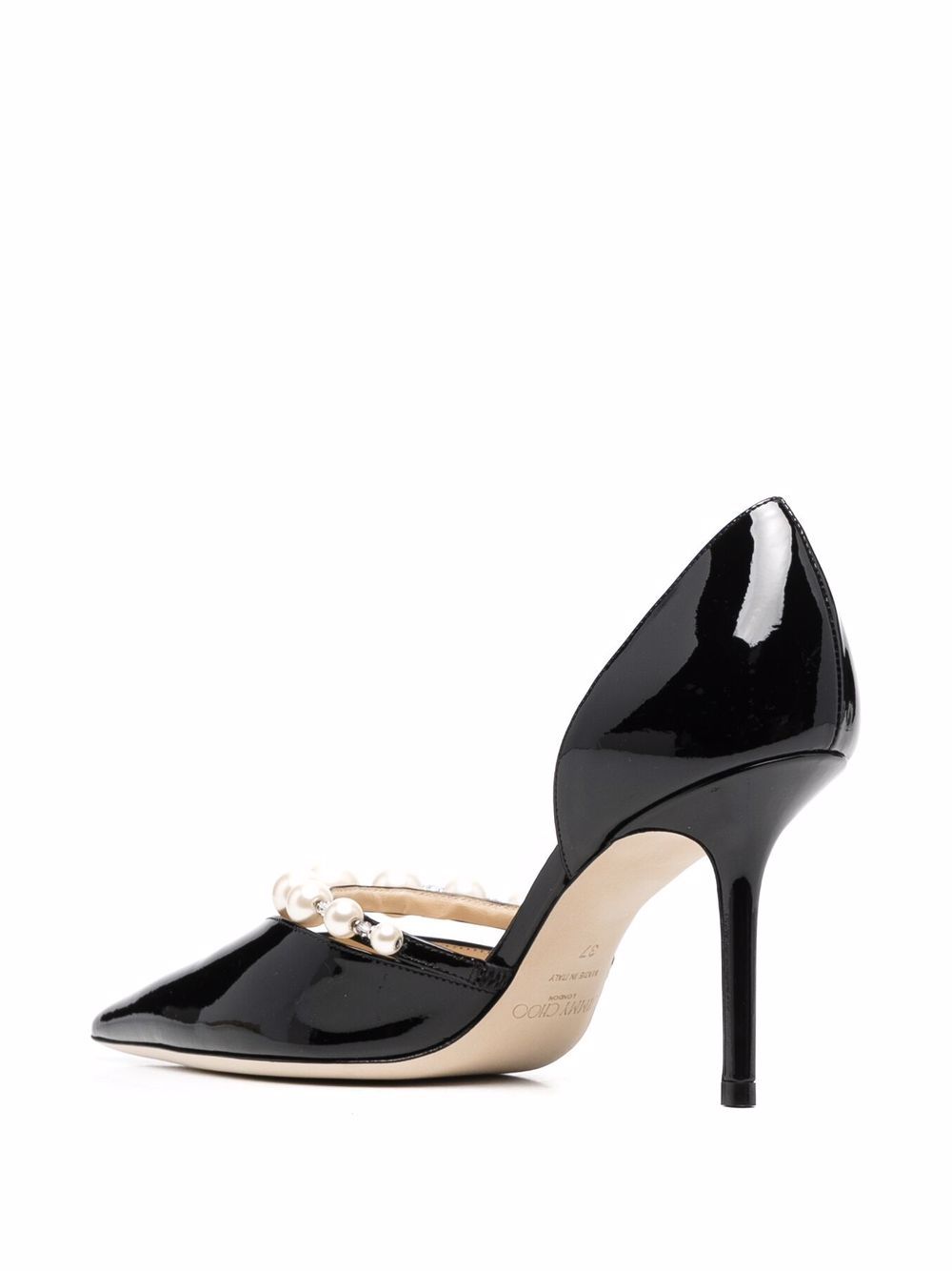 Jimmy Choo With Heel Black Leather Salpa Plastic Metal