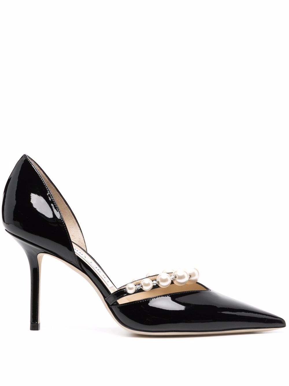 Jimmy Choo With Heel Black Leather Salpa Plastic Metal