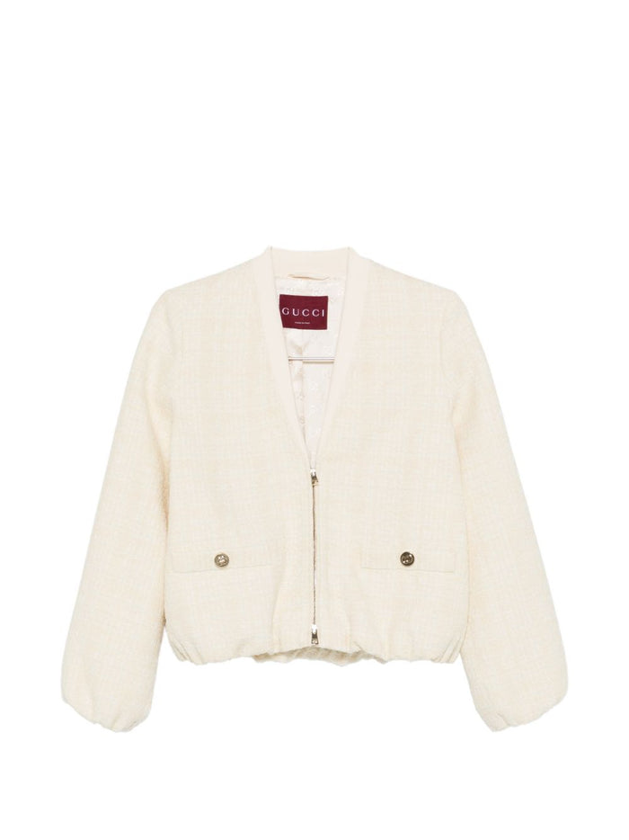 Gucci Jackets Beige Cotton Mix