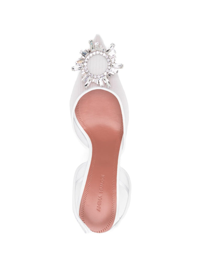 Amina Muaddi With Heel White Polyamide
