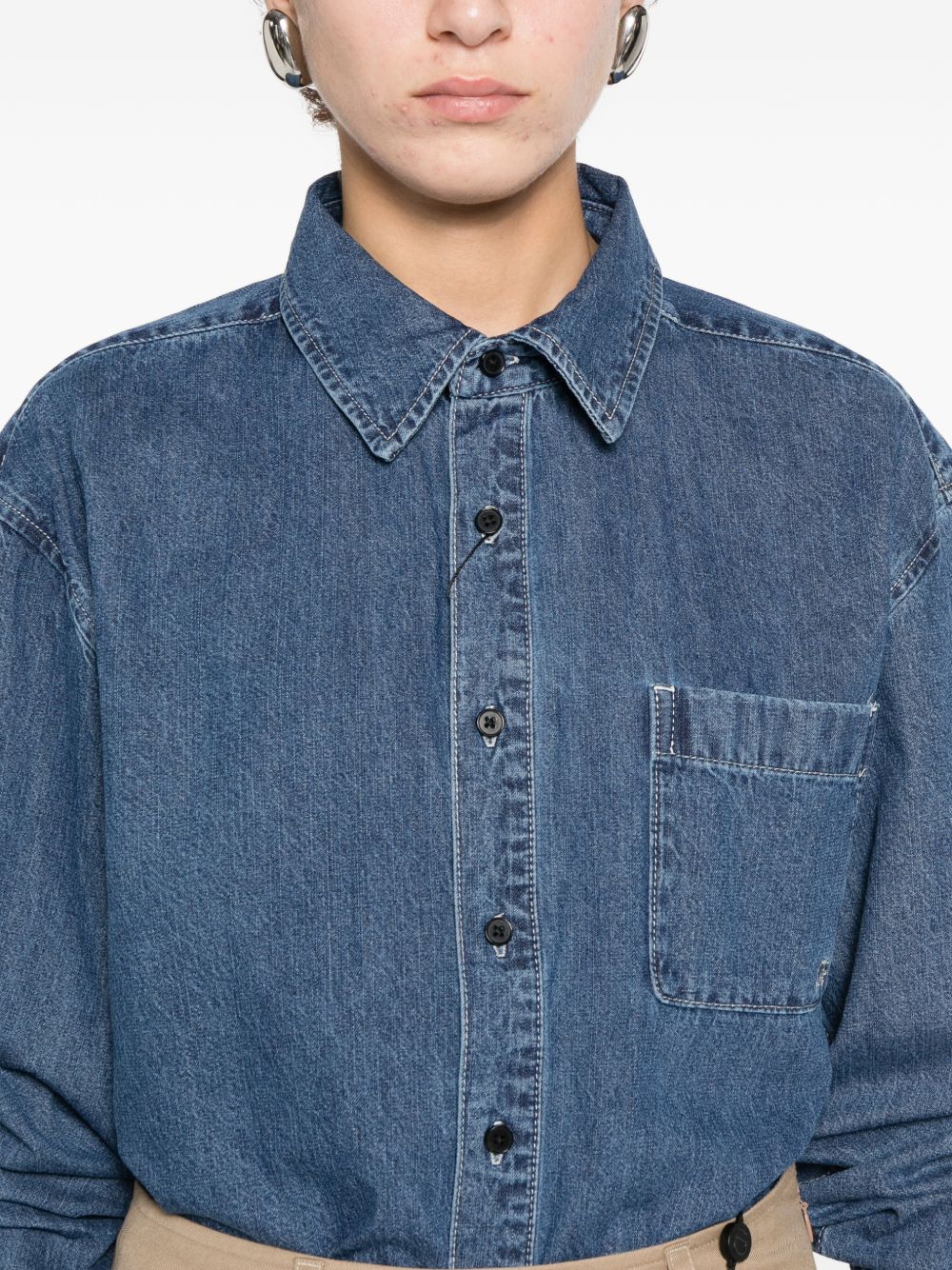DUNST Shirts Blue Shell: Cotton