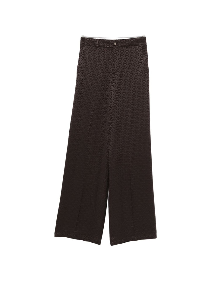 Gucci Trousers Brown Silk