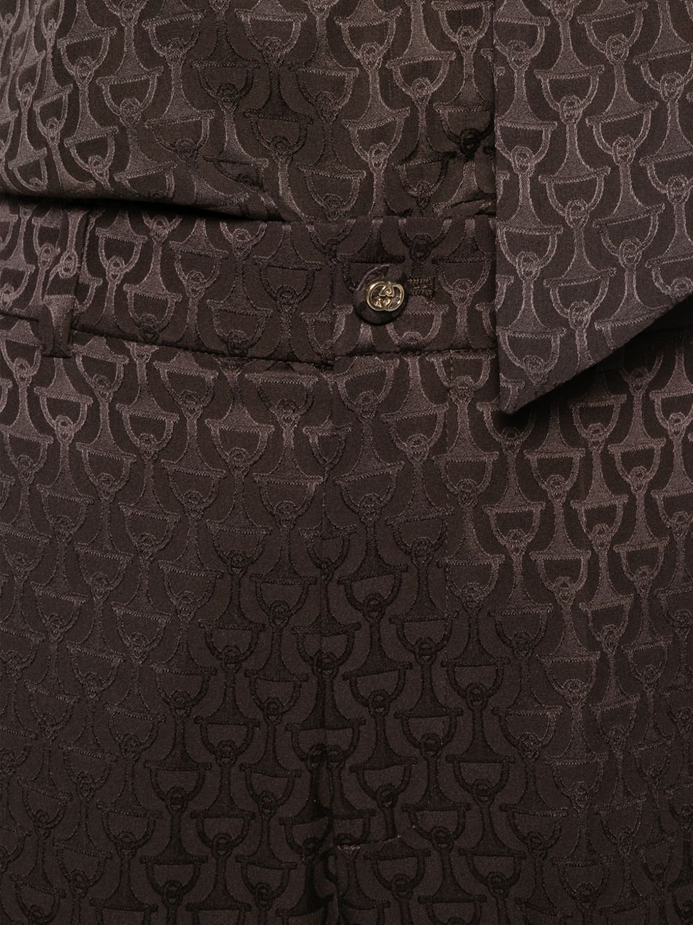 Gucci Trousers Brown Silk
