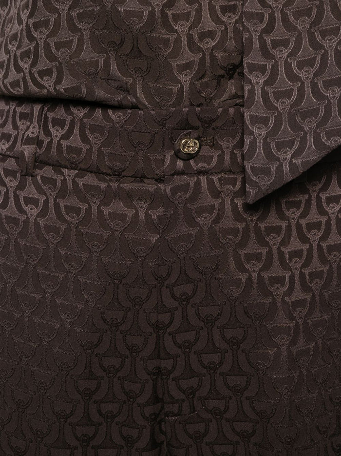 Gucci Trousers Brown Silk