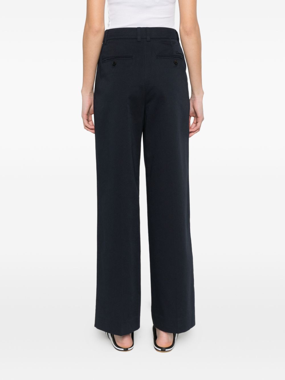 DUNST Trousers Blue Shell: Cotton