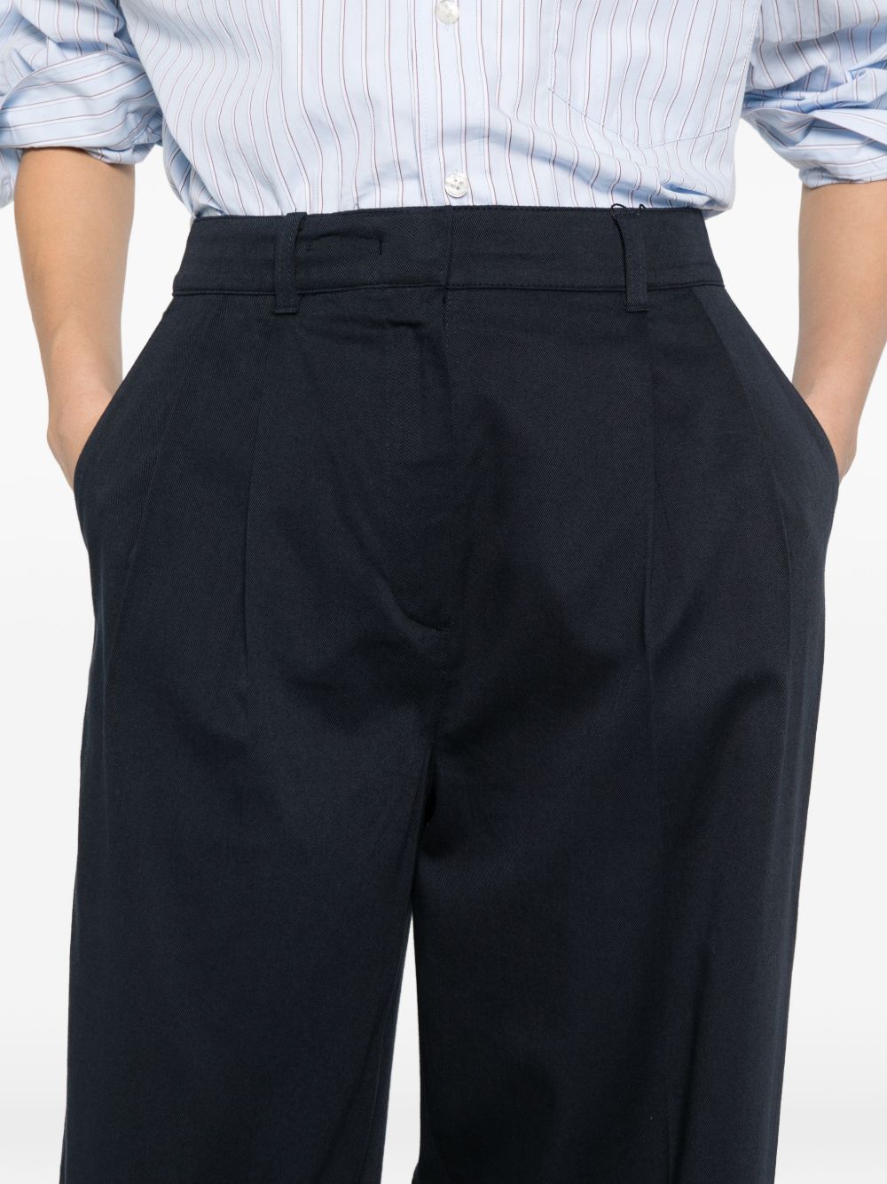 DUNST Trousers Blue Shell: Cotton