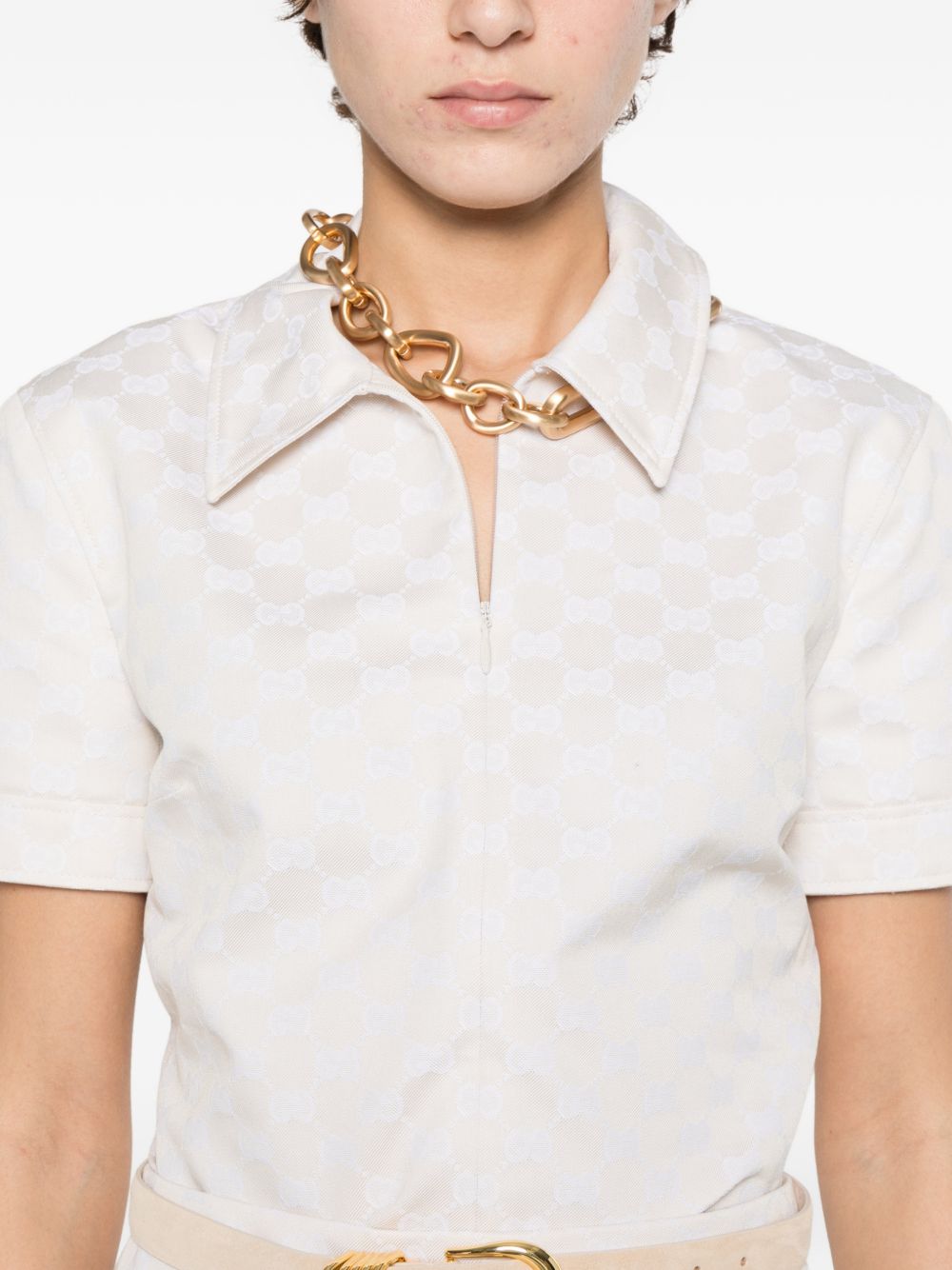 Gucci Shirts Beige Polyester Mix