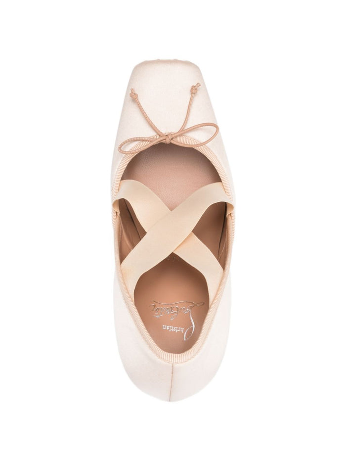 Christian Louboutin With Heel Powder Fabric 100 % Calf Leayher