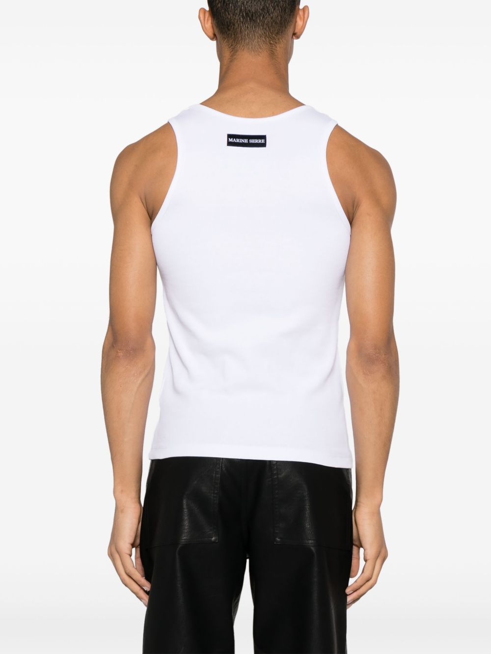 Marine Serre Top Bianco Organic Cotton
