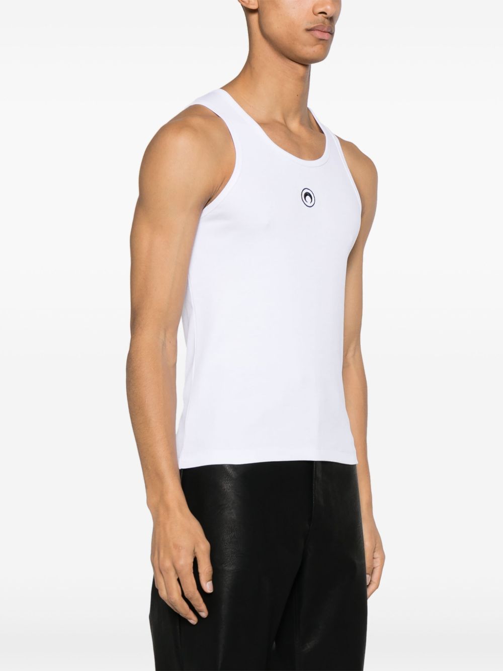 Marine Serre Top Bianco Organic Cotton