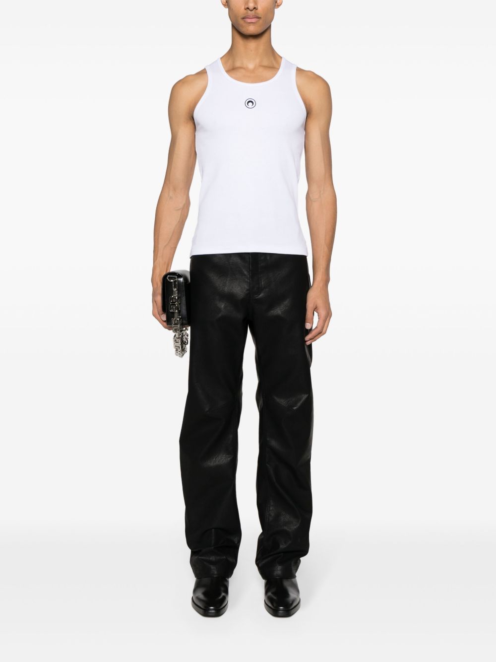Marine Serre Top Bianco Organic Cotton