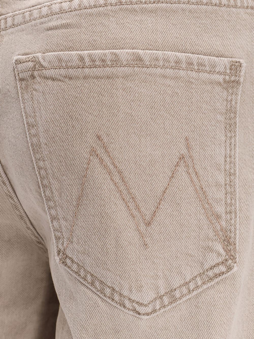 Mother Jeans Beige Cotton Elastane