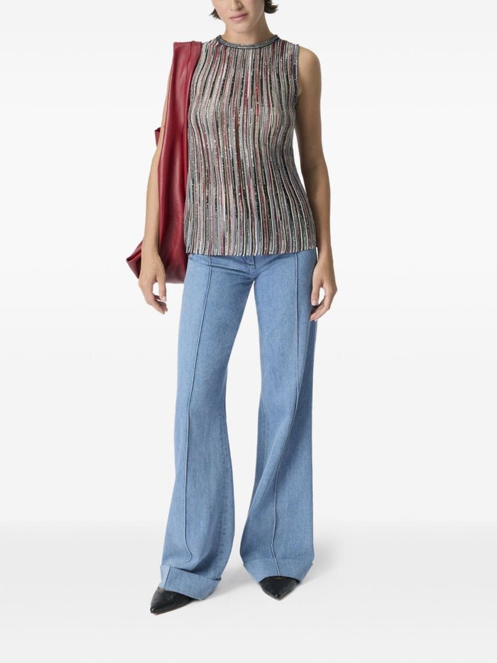 Missoni Top Brown Viscose Poliammide Metal