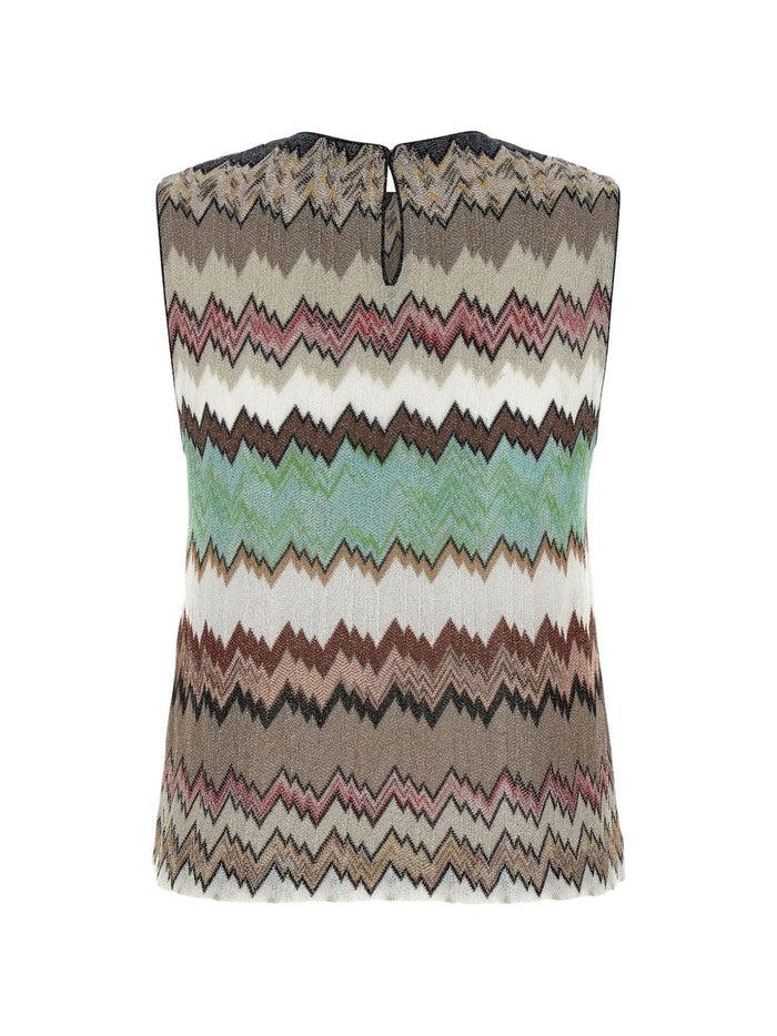 Missoni Top White Viscose Metal