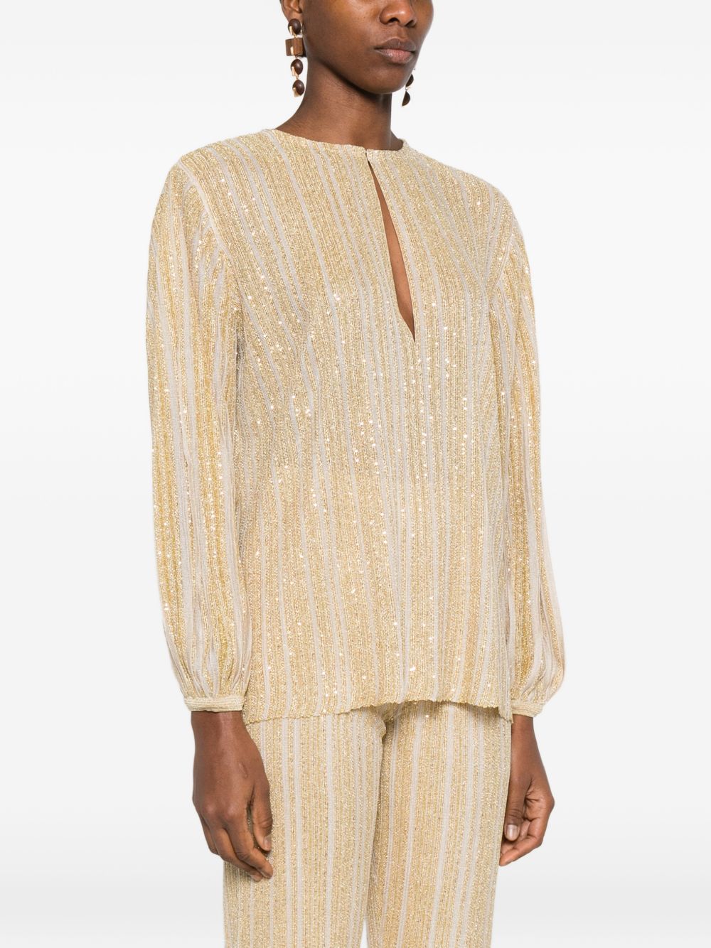 Missoni Shirts Golden Viscose Poliammide Metal