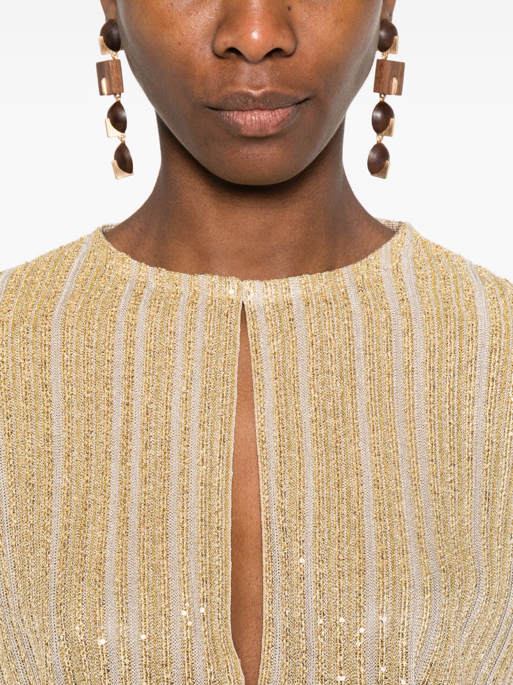 Missoni Shirts Golden Viscose Poliammide Metal