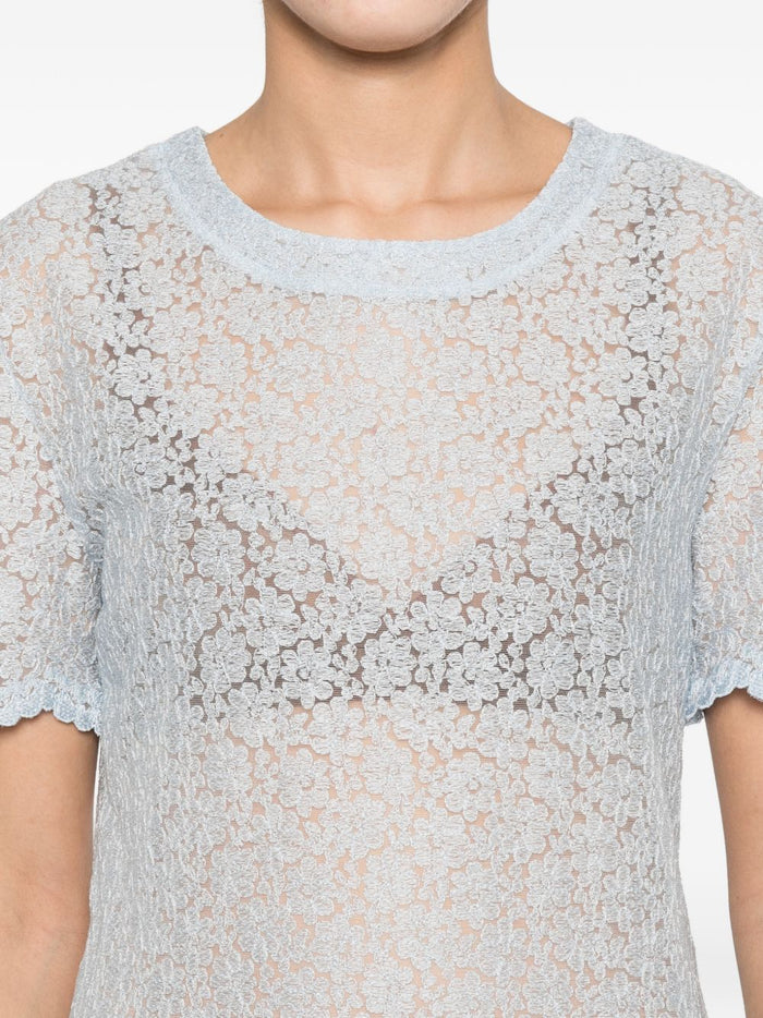 Ermanno Scervino T-shirts and Polos Clear Blue Polyester