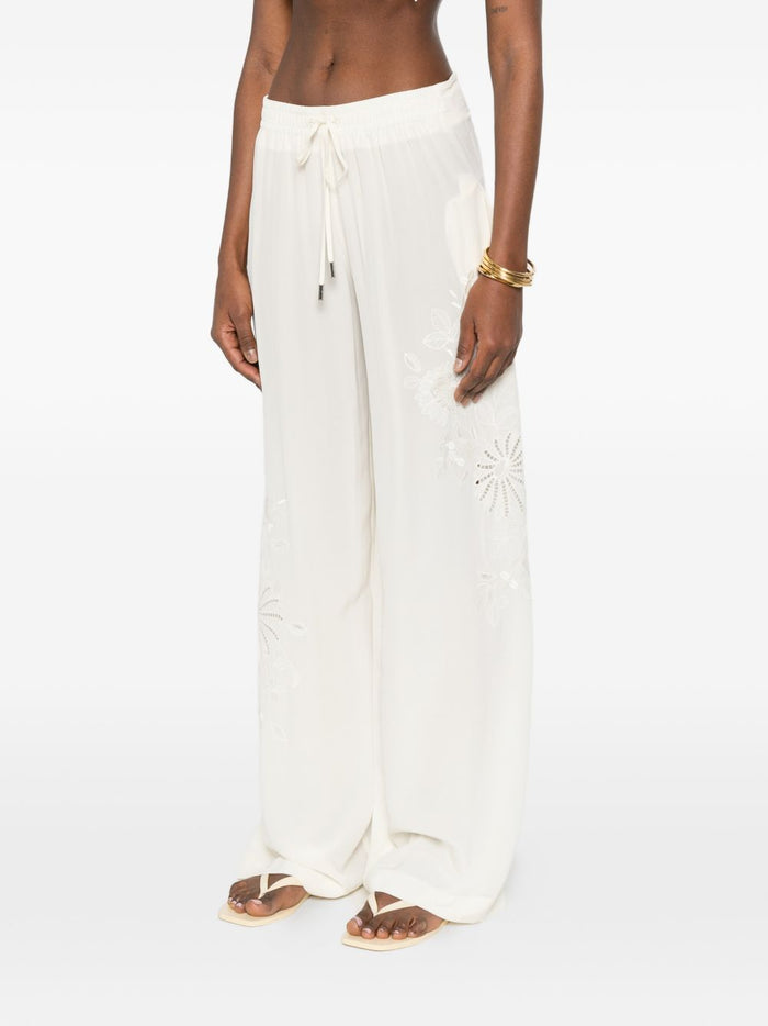 Ermanno Scervino Trousers White Silk