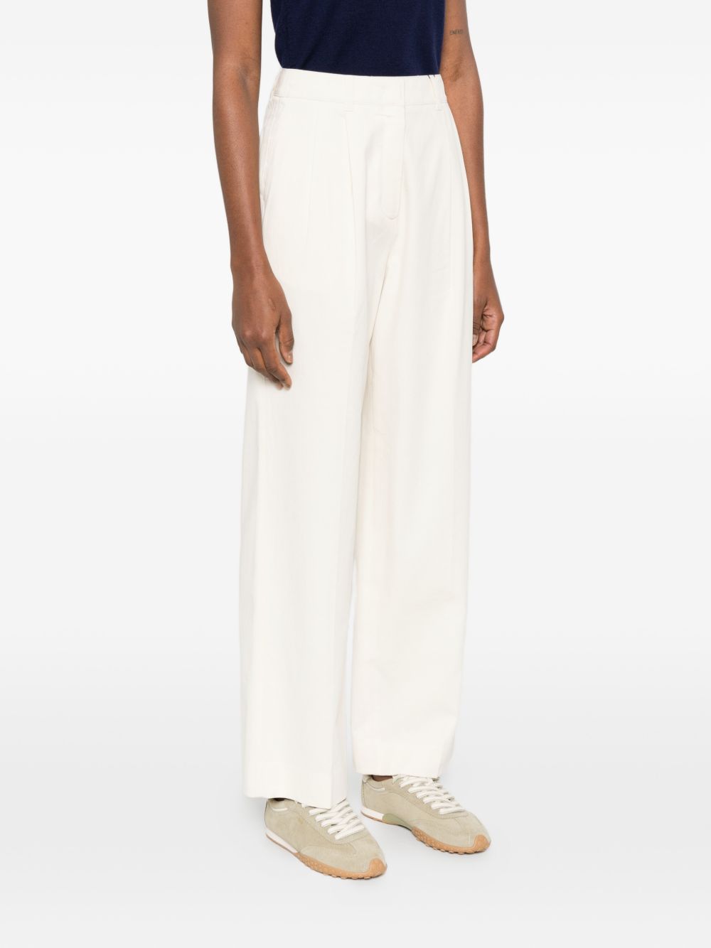 DUNST Trousers Ivory Shell: Cotton