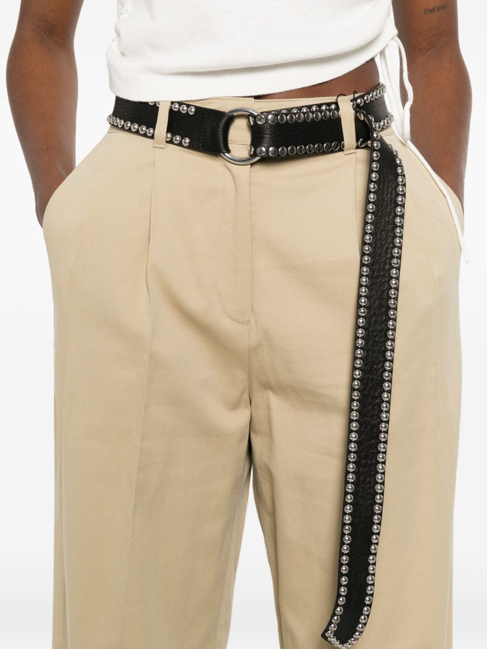 DUNST Trousers Beige Shell: Cotton